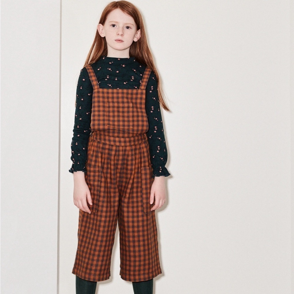 Rust and Blue Checkered Overalls by A Monday in Copenhagen